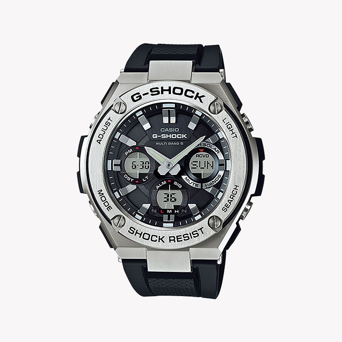 CASIO G-SHOCK GST-W110-1AER - RUGGED ELEGANCE: MEN'S WATCH WITH STAINLESS STEEL, BLACK RESIN BAND