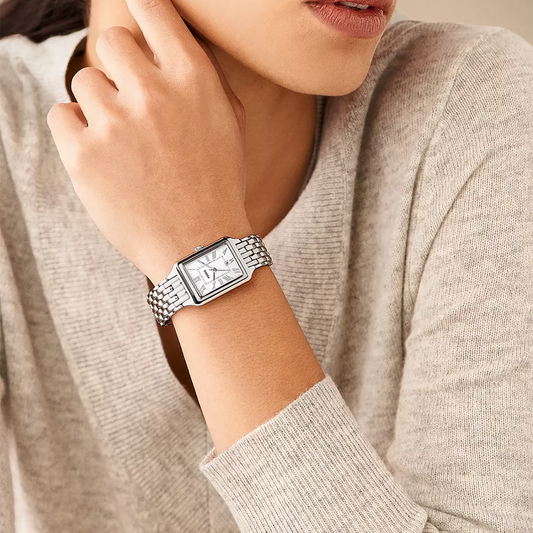 FOSSIL ES5221 TIMELESS ELEGANCE - Women's Silver Stainless Steel Watch with Classic Design & Date Function-i-Watch-2