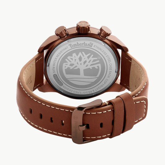 TIMBERLAND TDWGF2100604 RUGGED ELEGANCE - MEN'S WATCH WITH BROWN LEATHER BAND & BEIGE DIAL-i-Watch-2