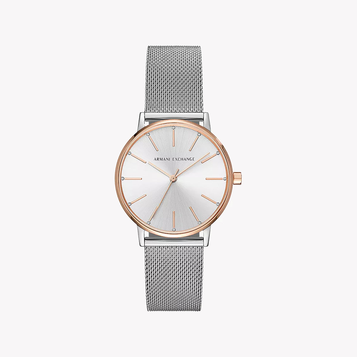 A|X ARMANI EXCHANGE AX5537 - ELEGANT ROSE GOLD & SILVER TIMEPIECE FOR THE MODERN WOMAN