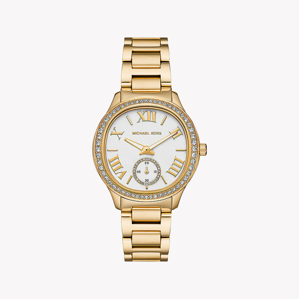 MICHAEL KORS MK4805 ELEGANCE - GOLD STAINLESS STEEL WOMEN'S WATCH WITH WHITE DIAL