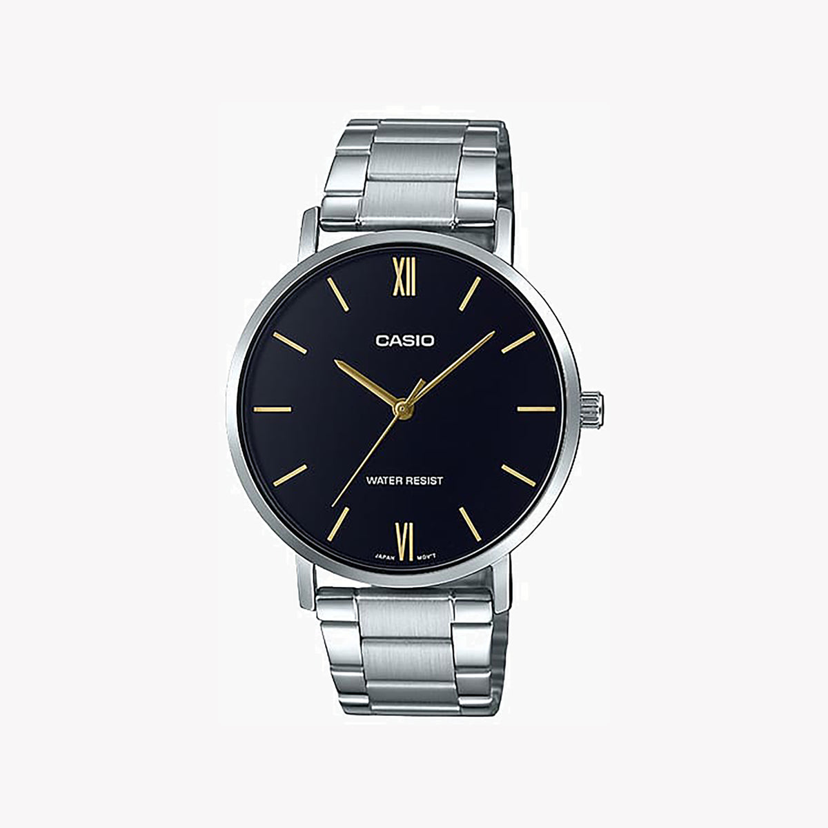 CASIO MTP-VT01D-1B - VERSATILE BLACK DIAL MEN'S ANALOG WATCH FOR WORK & PLAY