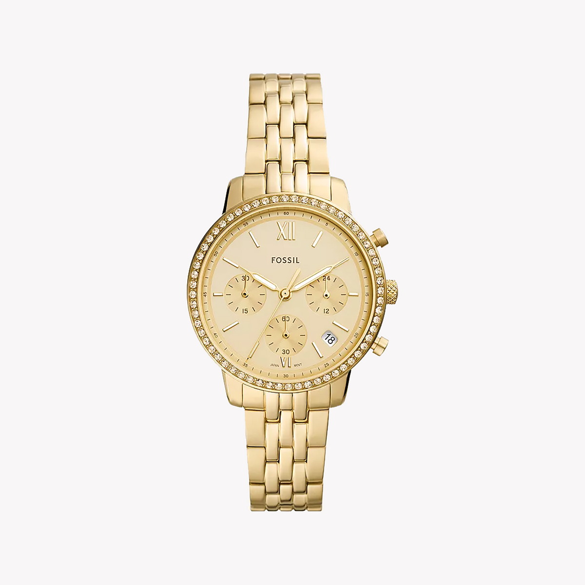 FOSSIL ES5219 ELEGANT GOLD TIMEPIECE - MODERN SOPHISTICATION FOR WOMEN