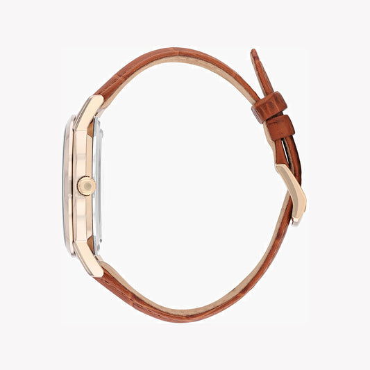 CITIZEN ECO-DRIVE AO9003-08E - VERSATILE MEN'S WATCH WITH ELEGANT GOLD TONE & LEATHER BAND-i-Watch-2