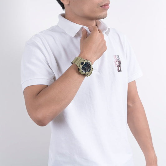 CASIO HDC-700-3A3VDF RUGGED ELEGANCE - SPORTY MEN'S WATCH WITH BEIGE RESIN BAND-i-Watch-2