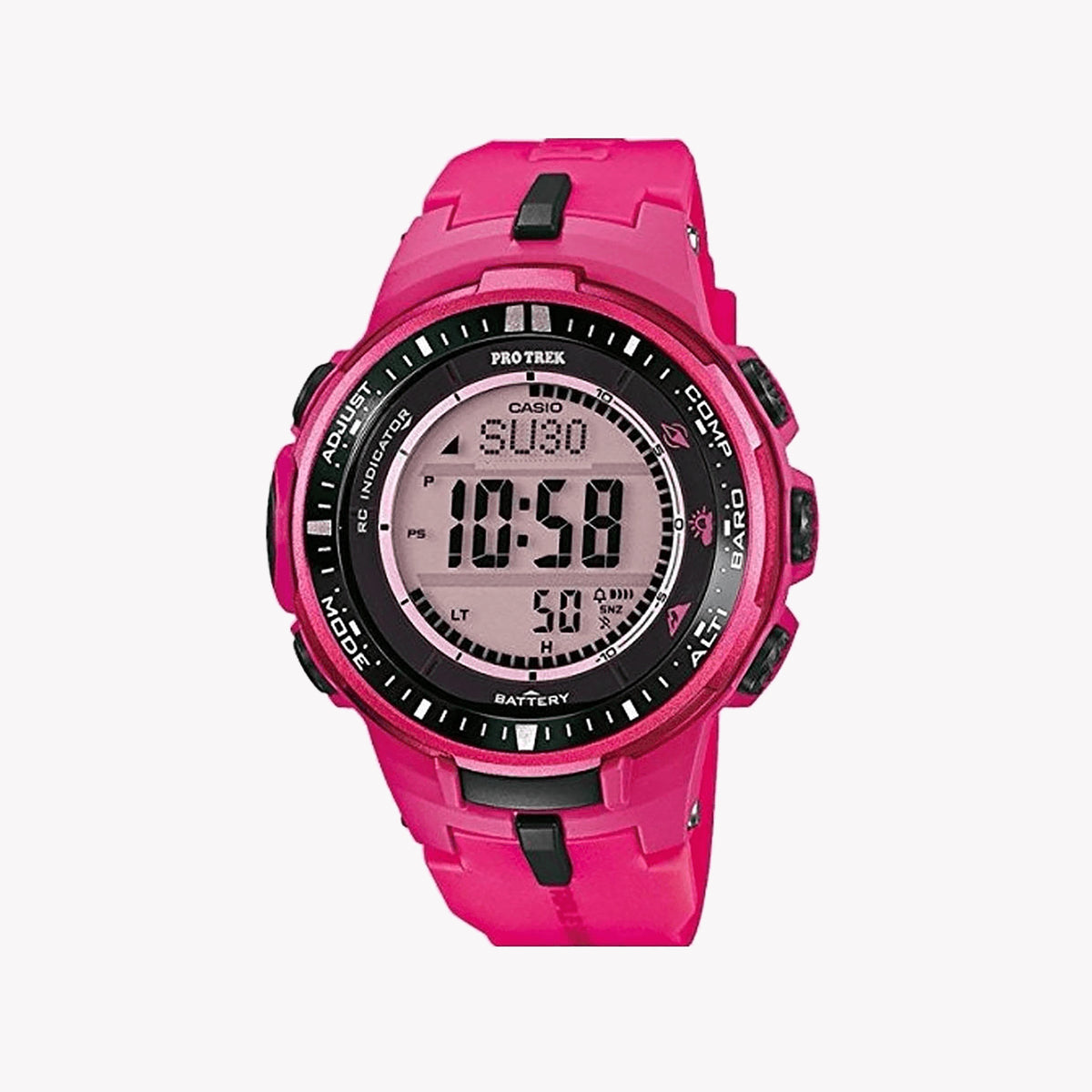 CASIO PRW-3000-4BER CHIC ADVENTURER - ELEGANT SOLAR WOMEN'S WATCH WITH PINK RESIN BAND