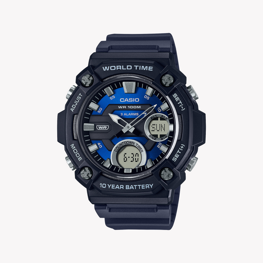 CASIO AEQ-120W-2AV ADVENTURE READY - BOLD BLUE DIAL MEN'S WATCH WITH MULTIFUNCTIONAL FEATURES-i-Watch-2