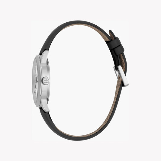 ESPRIT Women's Watch with Silver Stainless Steel Case and Black Leather Band-i-Watch-2