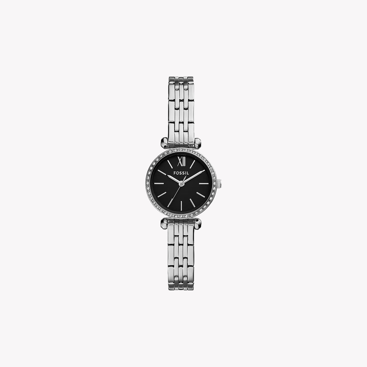 FOSSIL BQ3501 ELEGANT TIMEPIECE - STYLISH WOMEN'S WATCH WITH BLACK DIAL & SILVER STRAP
