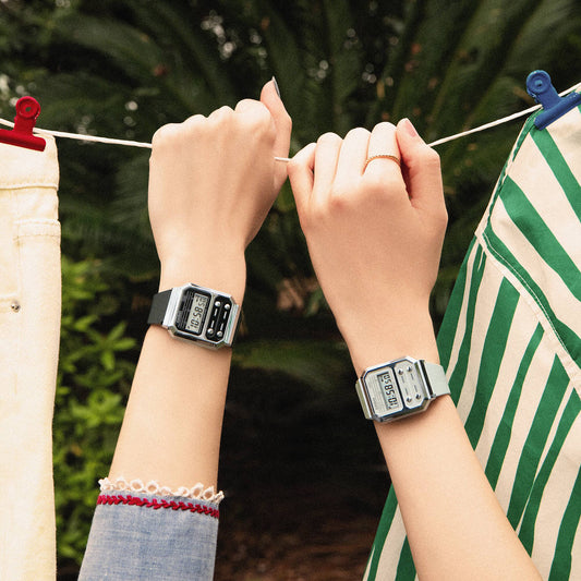 CASIO A100WEF-8ADF SPORTY VERSATILITY - ELEGANT DIGITAL WATCH WITH STAINLESS STEEL BAND & WATER RESISTANCE-i-Watch-2