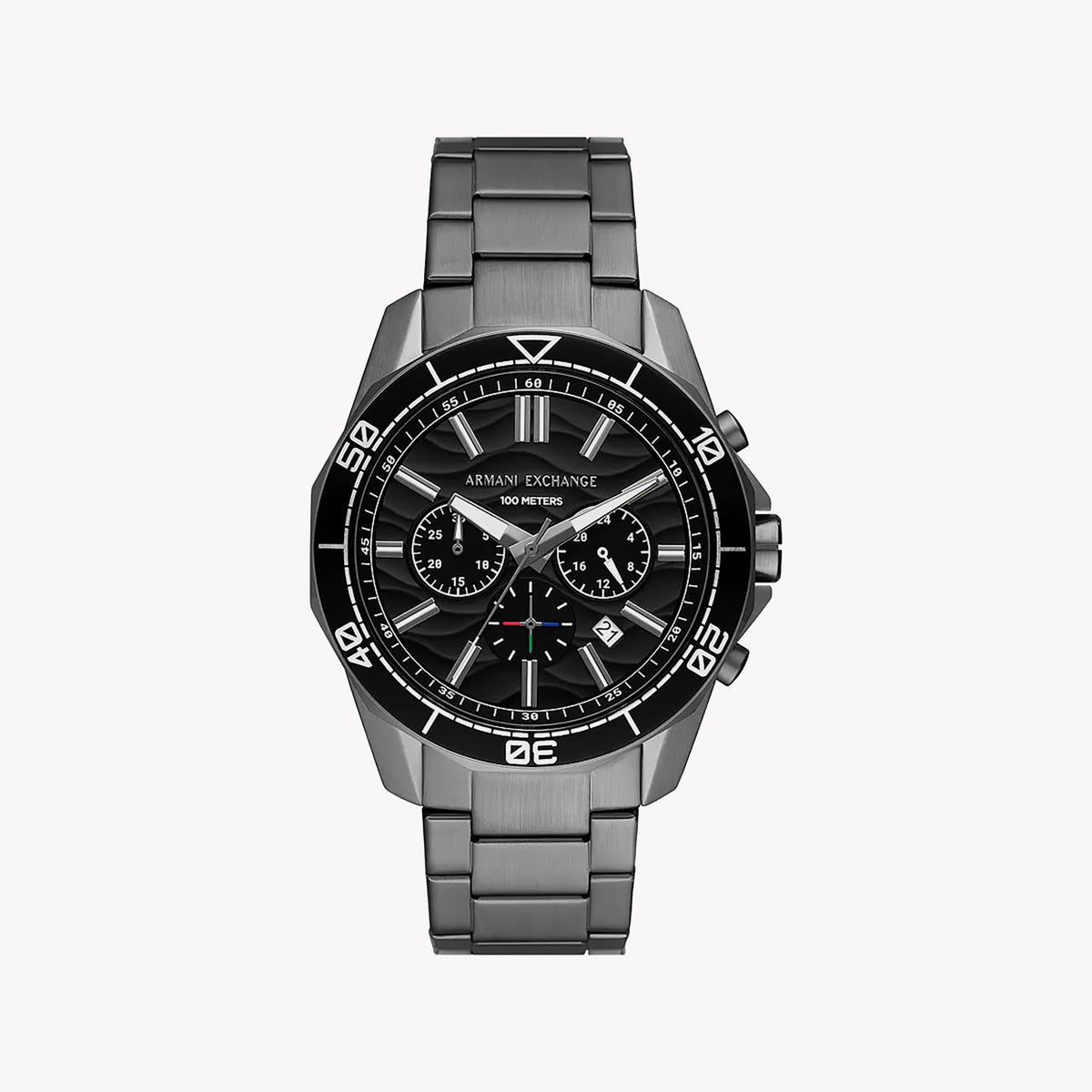 ARMAANI EXCHANGE AX1959 - MODERN SILVER SOPHISTICATION MEN'S WATCH WITH BLACK DIAL