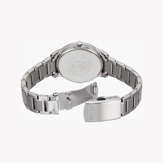 CITIZEN Eco-Drive EM0410-58E - MODERN ELEGANCE - Sustainable Women's Watch with Silver Band & Black Dial-i-Watch-2