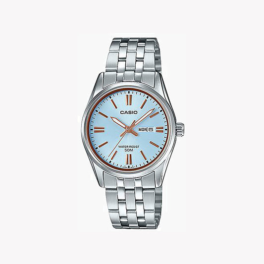 CASIO LTP-1335D-2AVDF ELEGANT TIMEKEEPER - STYLISH BLUE DIAL WITH SILVER STAINLESS STEEL BAND Women's Watch-i-Watch-2