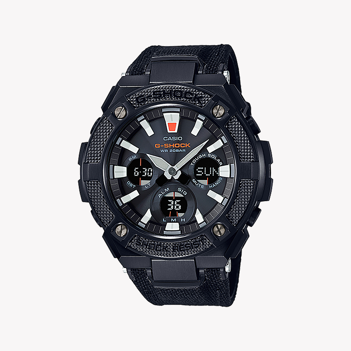 CASIO G-SHOCK GST-S130BC-1ADR RUGGED ELEGANCE - SPORTY MEN'S TIMEPIECE IN BLACK STEEL & LEATHER