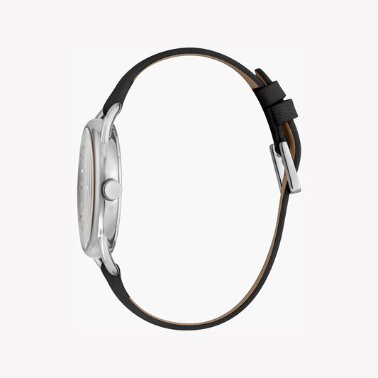 ESPRIT Women's Watch with Silver Stainless Steel Case and Black Leather Band-i-Watch-2