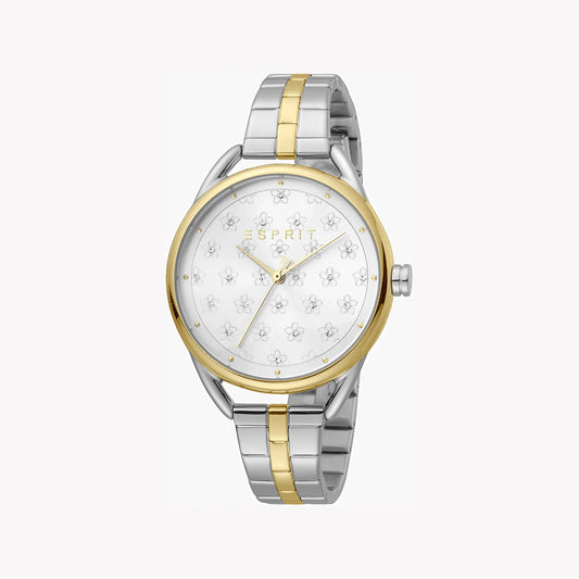 ESPRIT Women's Watch with Silver Stainless Steel Case and Silver & Gold Stainless Steel Band-i-Watch-2