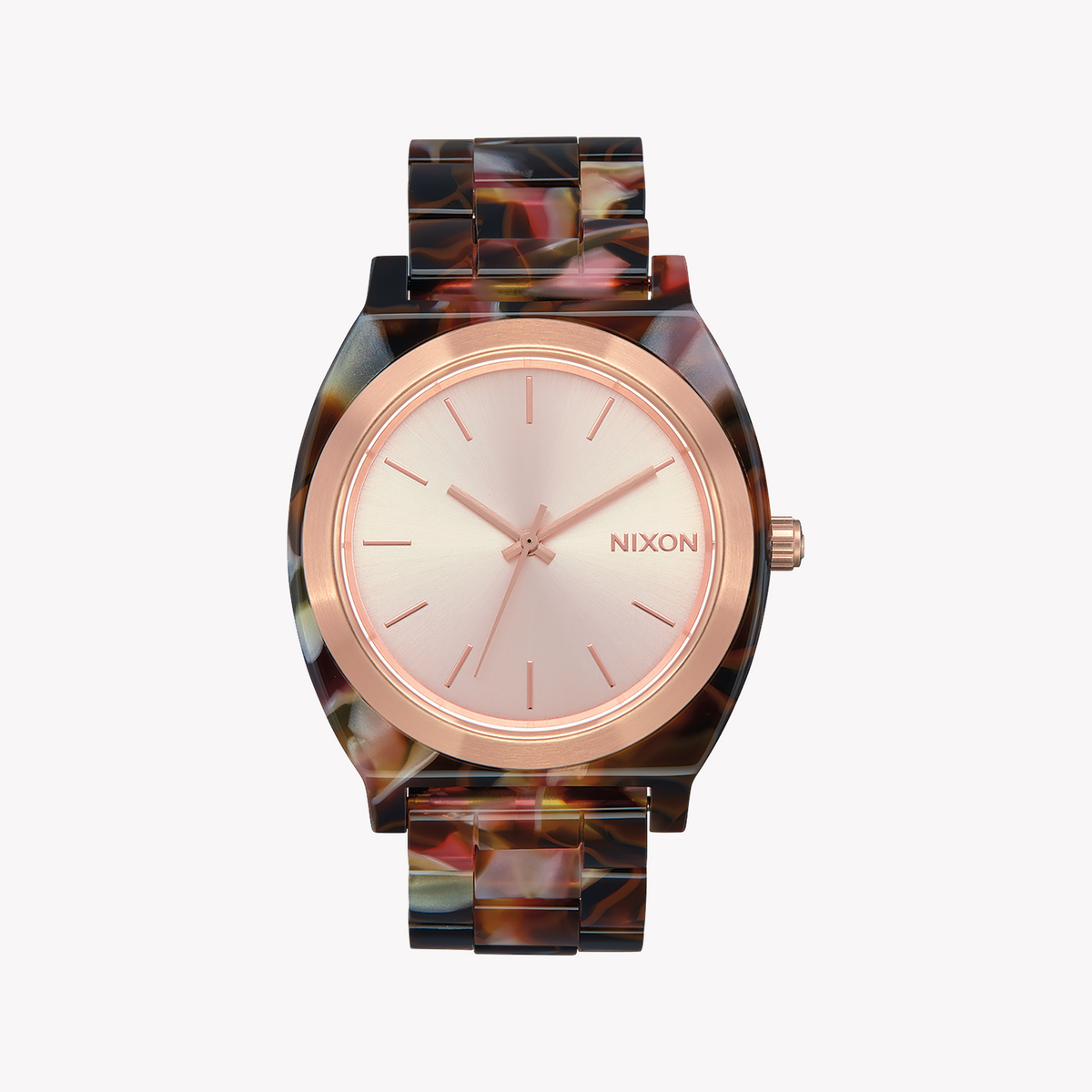 NIXON A327-3233 DYNAMIC SPLENDOR - STYLISH WATER-RESISTANT WATCH WITH ROSE GOLD DIAL & STAINLESS STEEL BAND