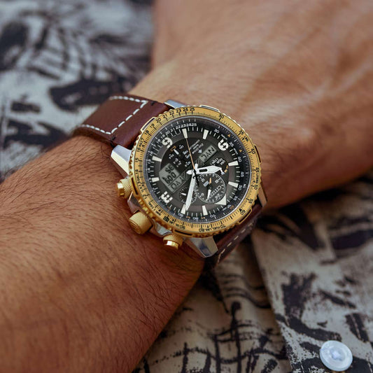 CITIZEN JY8084-17H DYNAMIC VERSATILITY - MEN'S STAINLESS STEEL WATCH WITH CALF LEATHER BAND-i-Watch-2