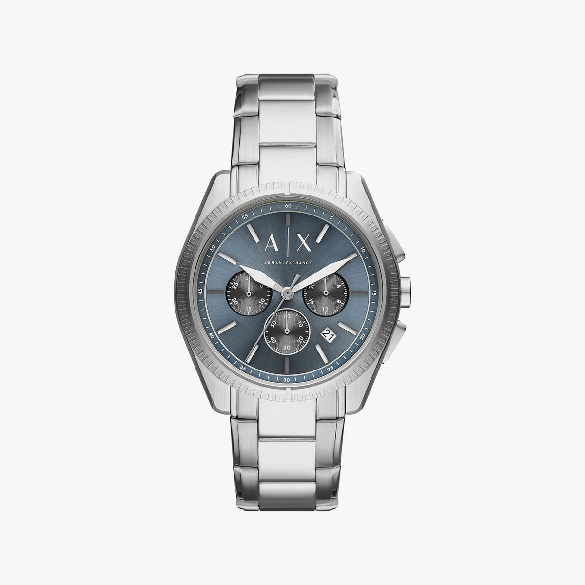 ARMANI EXCHANGE AX2850 TIMELESS ELEGANCE - MEN'S STAINLESS STEEL WATCH WITH BLUE DIAL