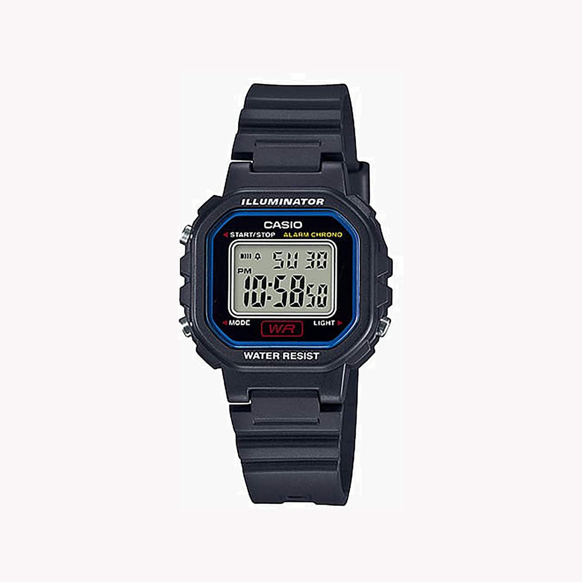 CASIO Women's Watch with Black Resin Case and Black Resin Band