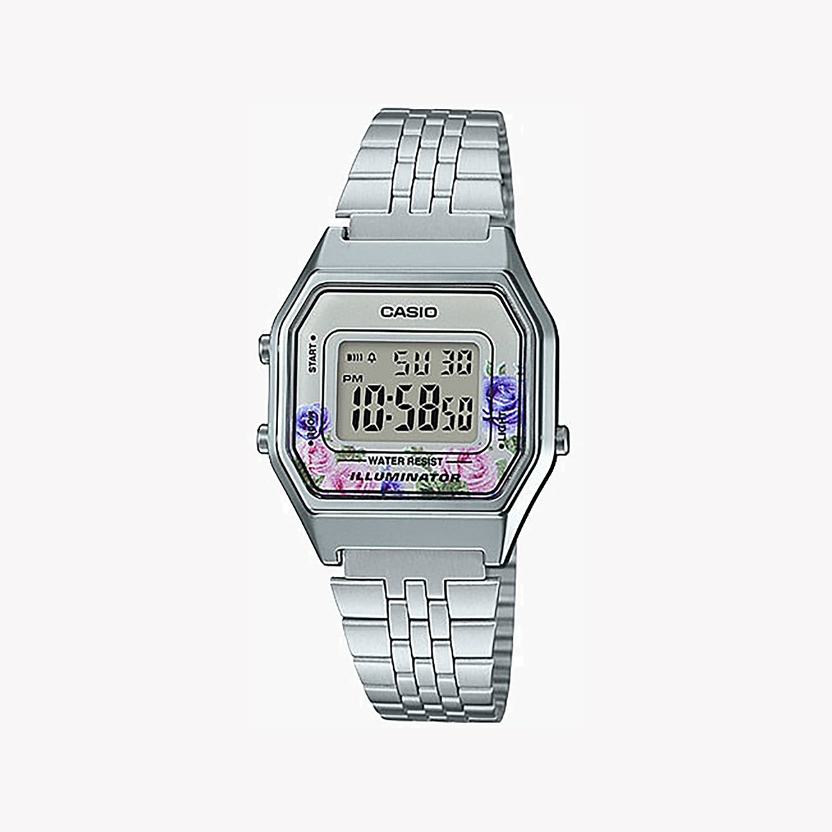 CASIO LA680WA-4CDF SPORTY ELEGANCE - CHIC DIGITAL WOMEN'S WATCH WITH STAINLESS STEEL BAND