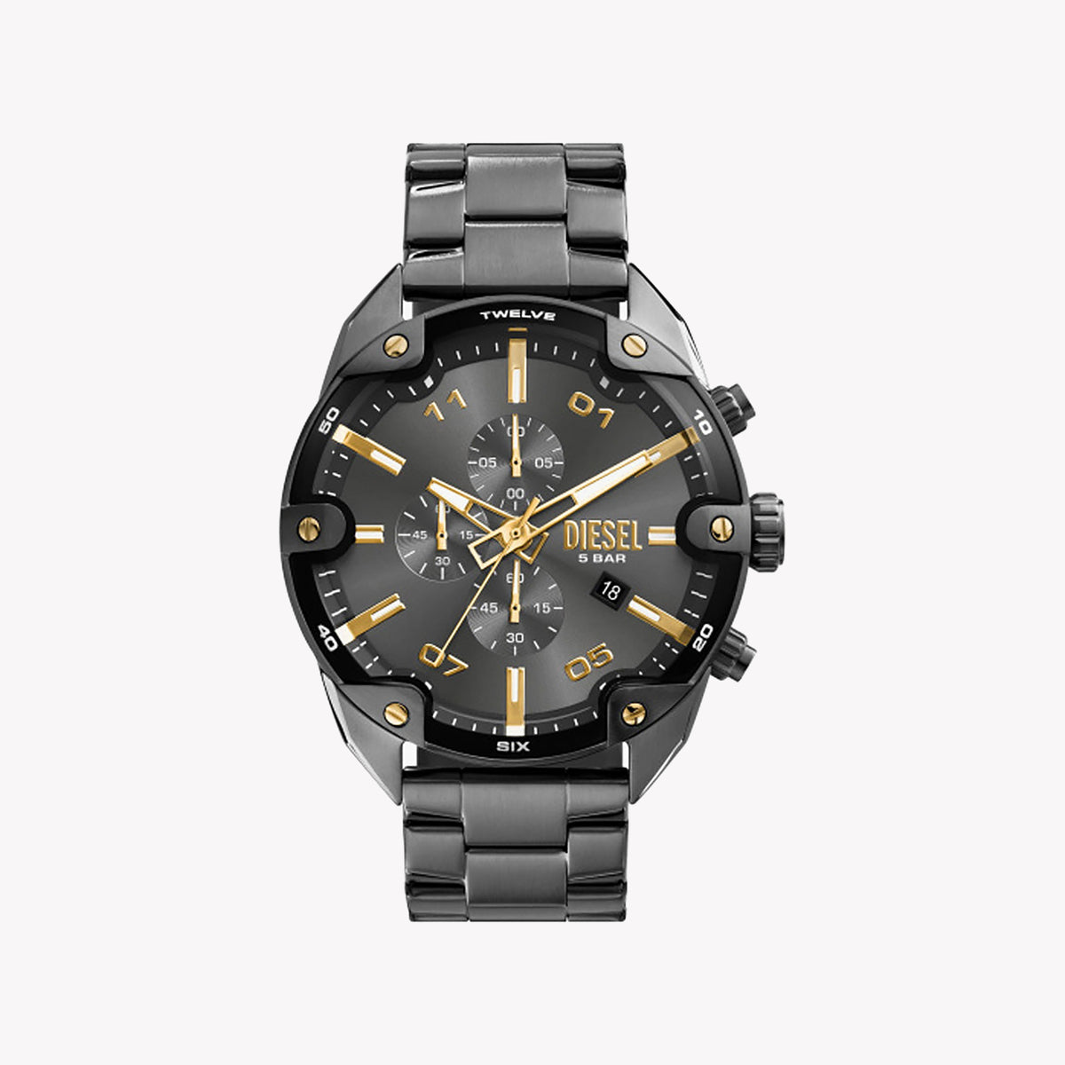 DIESEL DZ4669 BOLD PRESENCE - MEN'S GRAY STAINLESS STEEL WATCH FOR ADVENTUROUS STYLE