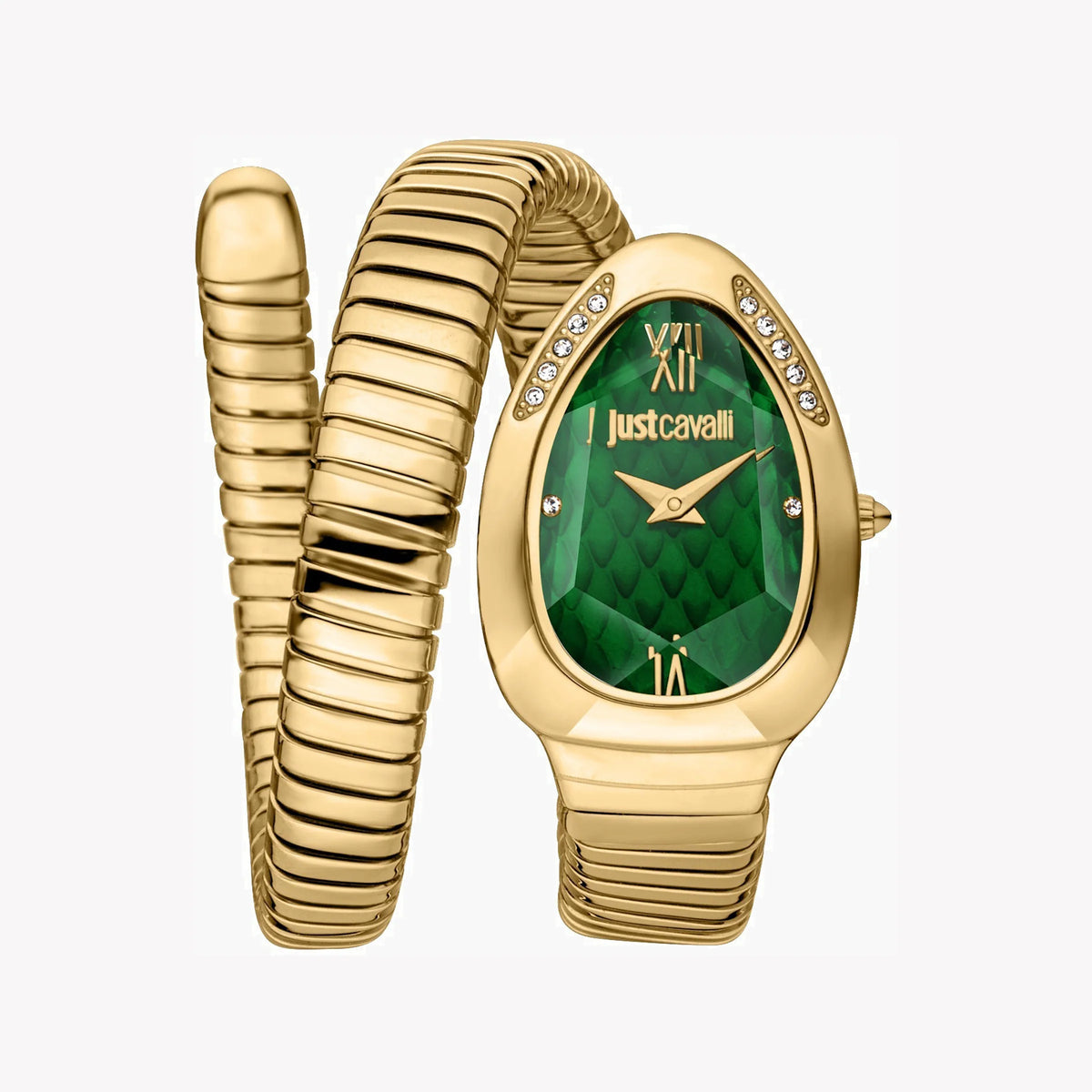 JUST CAVALLI Women's Watch with Gold Stainless Steel Case and Gold Stainless Steel Band