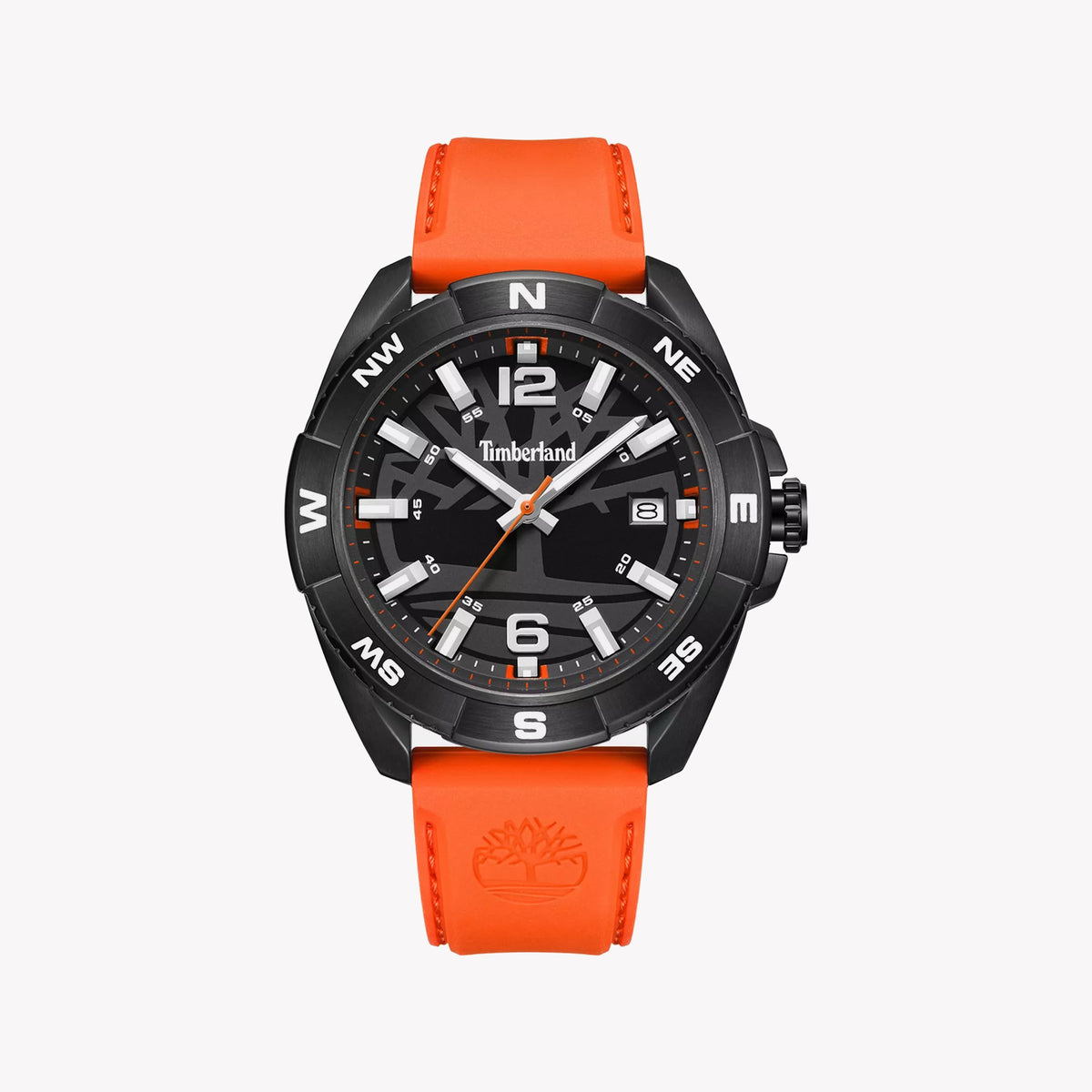 TIMBERLAND TDWGN2202103 RUGGED ADVENTURER - MEN'S WATCH WITH BLACK DIAL & ORANGE LEATHER BAND