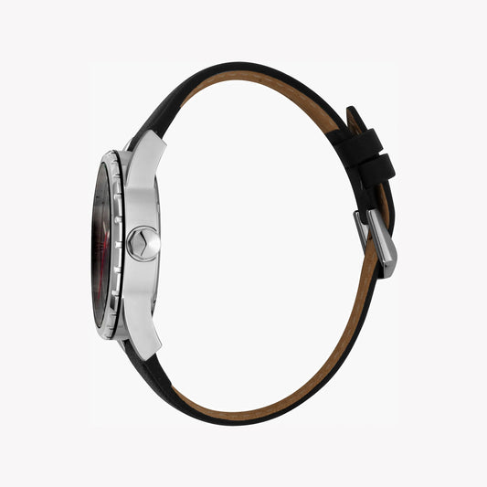 JUST CAVALLI JC1G082L0525 - ELEGANT BLACK DIAL MEN'S WATCH WITH LEATHER BAND & STAINLESS STEEL CASE-i-Watch-2