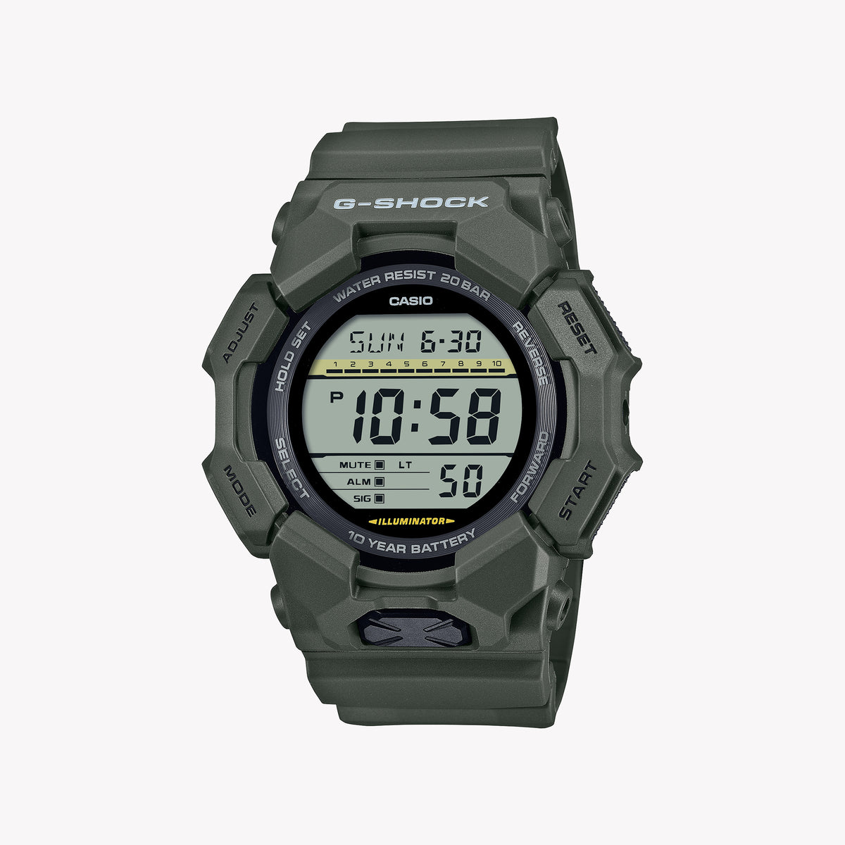 CASIO G-SHOCK GD-010-3ER DYNAMIC ADVENTURE - VIBRANT GREEN MEN'S WATCH