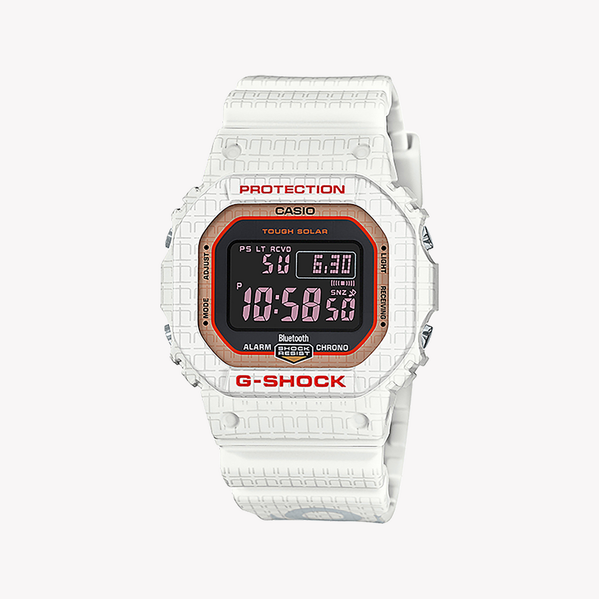 CASIO G-SHOCK GW-B5600SGZ-7DR ELEGANT ADVENTURER - MEN'S WHITE RESIN SMART TIMEPIECE