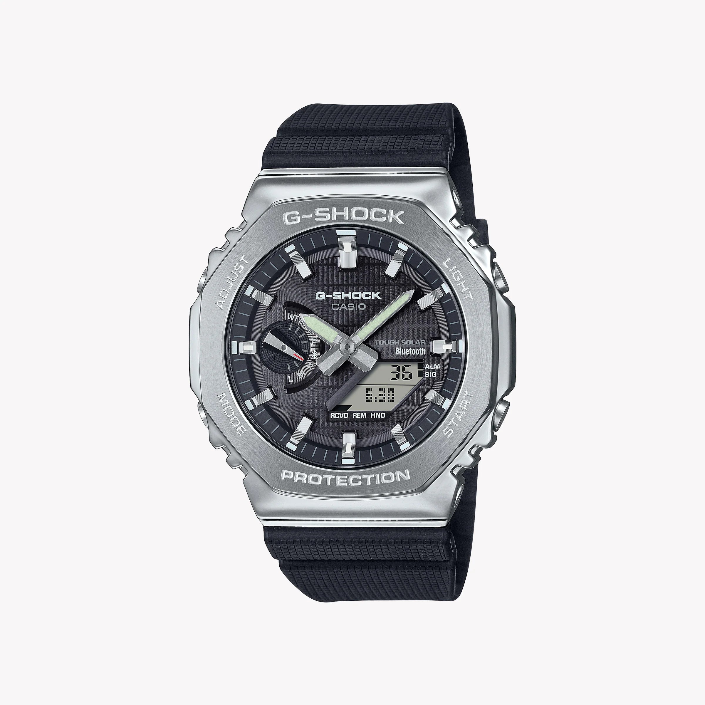 Casio G-Shock Men's Silver Resin Stainless Steel Gbm-2100-1aer
