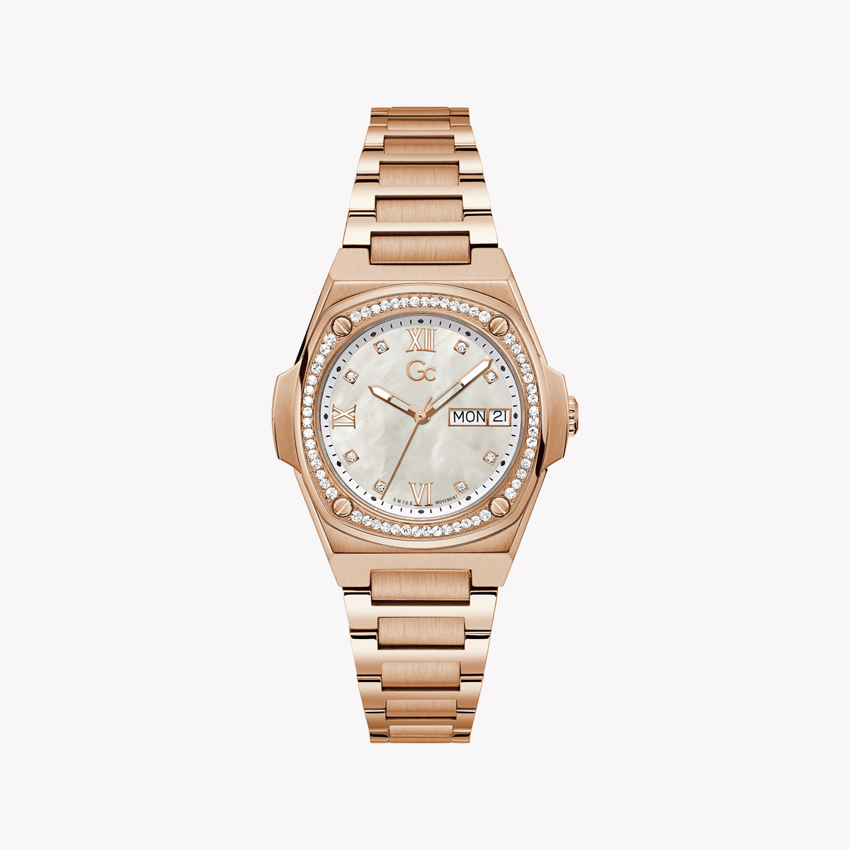GUESS COLLECTION Y98002L1MF - RADIANT ROSE GOLD TIMEPIECE FOR THE MODERN WOMAN