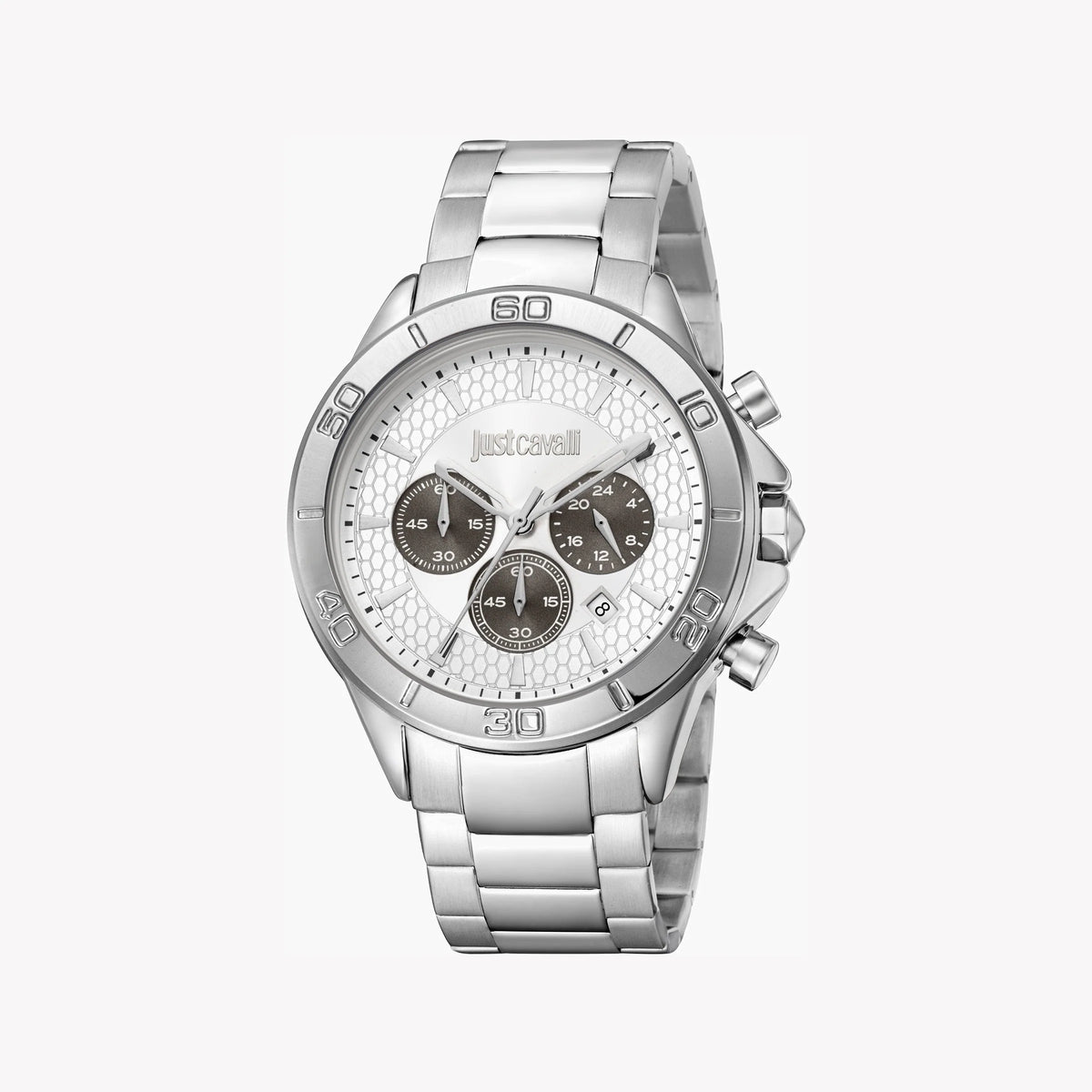 JUST CAVALLI ALLURE - ELEGANT SILVER MEN'S WATCH WITH ALLOY STEEL CASE