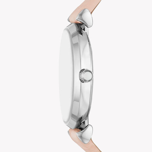 EMPORIO ARMANI AR11543 - ELEGANT TIMEPIECE WITH PINK LEATHER BAND & SILVER DIAL-i-Watch-2