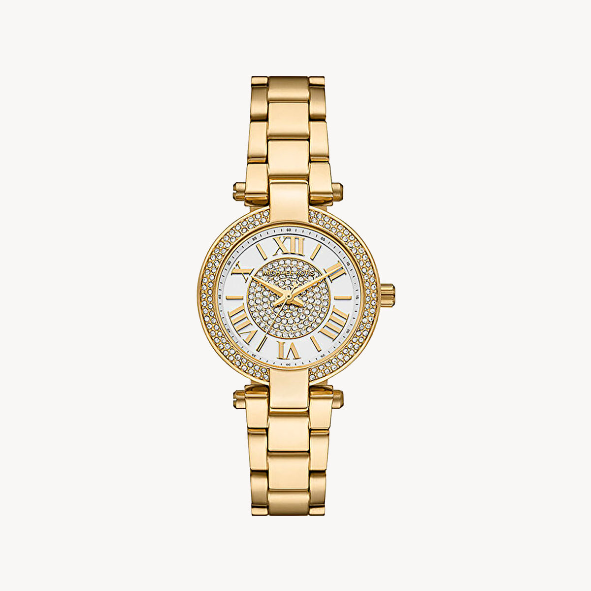 MICHAEL KORS MK4704 GOLD & WHITE - ELEGANT EVERYDAY TIMEPIECE Women's Watch with luxurious gold accents and a chic design