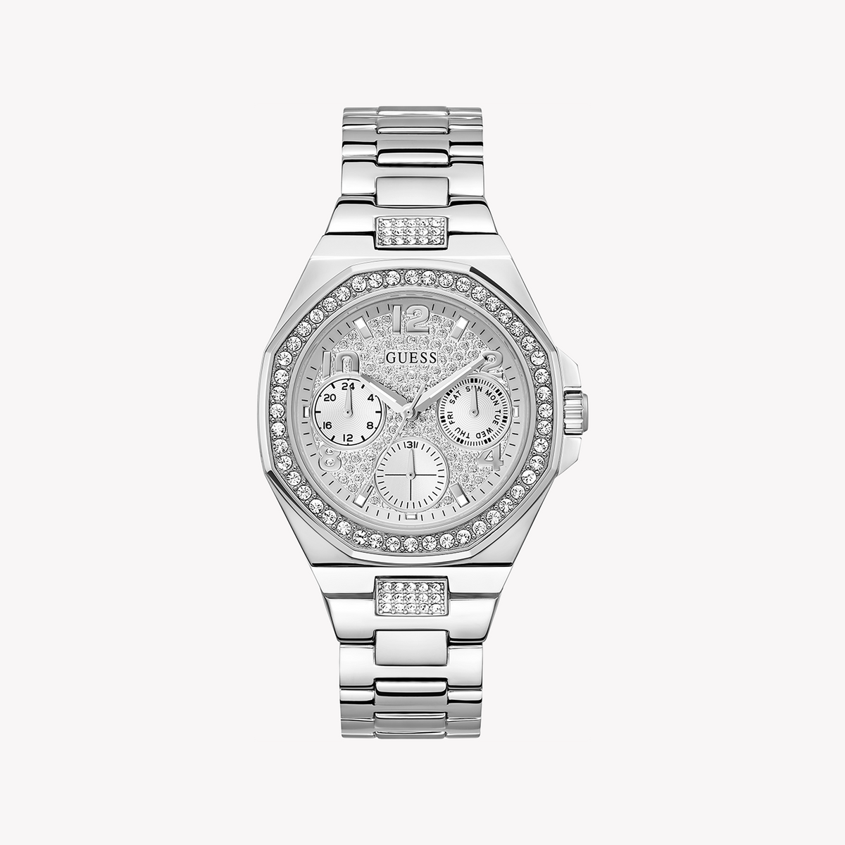 GUESS GW0777L1 SILVER SPECTRUM - CHIC SOPHISTICATION WOMEN'S TIMEPIECE WITH STAINLESS STEEL BAND