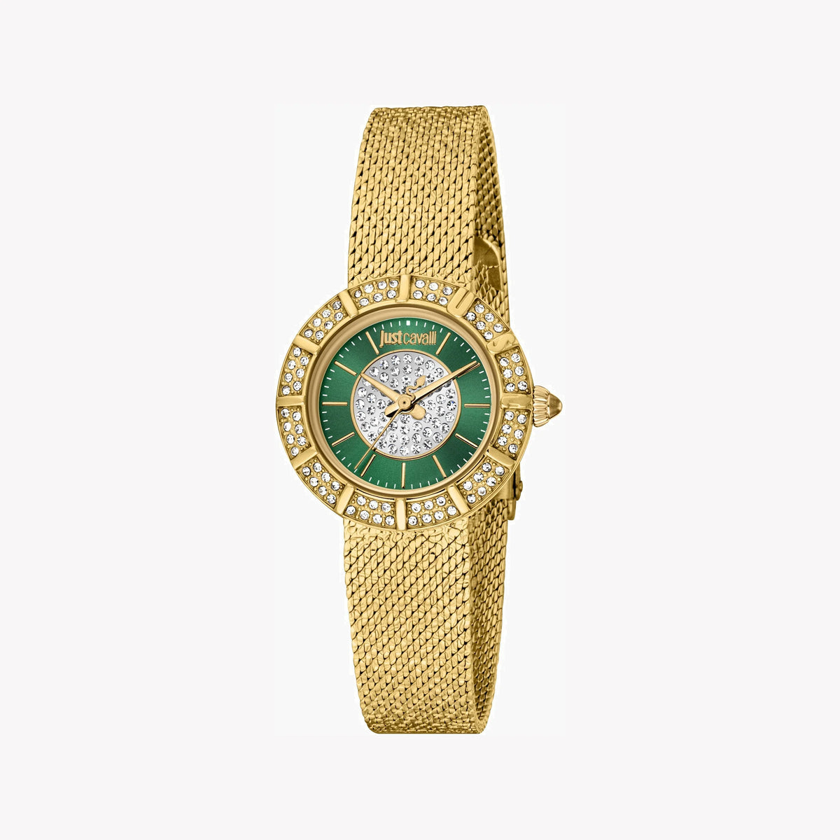 JUST CAVALLI Women's Watch with Gold Stainless Steel Case and Gold Stainless Steel Band