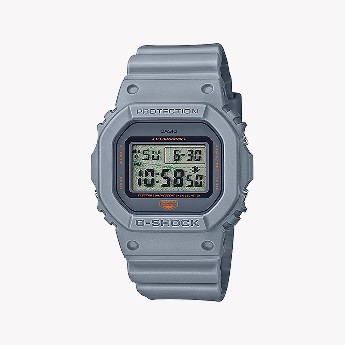 CASIO G-SHOCK DW-5600MNT-8DR - STYLISH GRAY RESIN TIMEPIECE FOR ACTIVE MEN