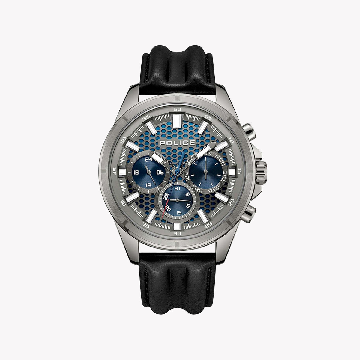 POLICE PEWJF2204102 - ELEGANT BLACK & BLUE TIMEPIECE FOR THE MODERN GENTLEMAN