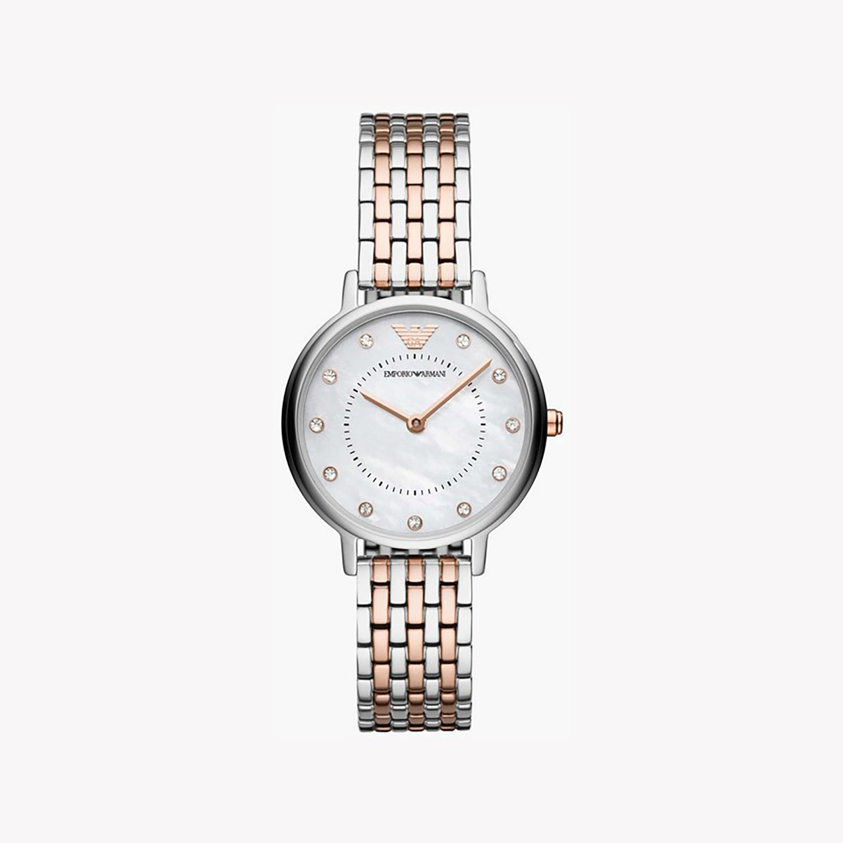 EMPORIO ARMANI AR90008D - ELEGANT TIMEPIECE FOR THE MODERN WOMAN - SILVER/GOLD STAINLESS STEEL