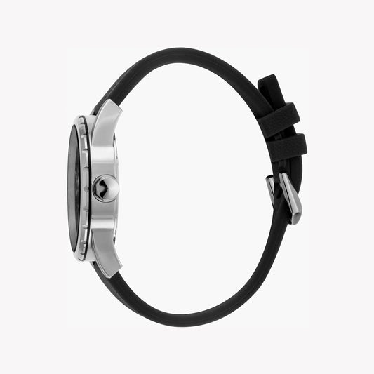 JUST CAVALLI JC1G082P0025 MEN'S WATCH - ELEGANT SILVER & BLACK SILICONE TIMEPIECE-i-Watch-2