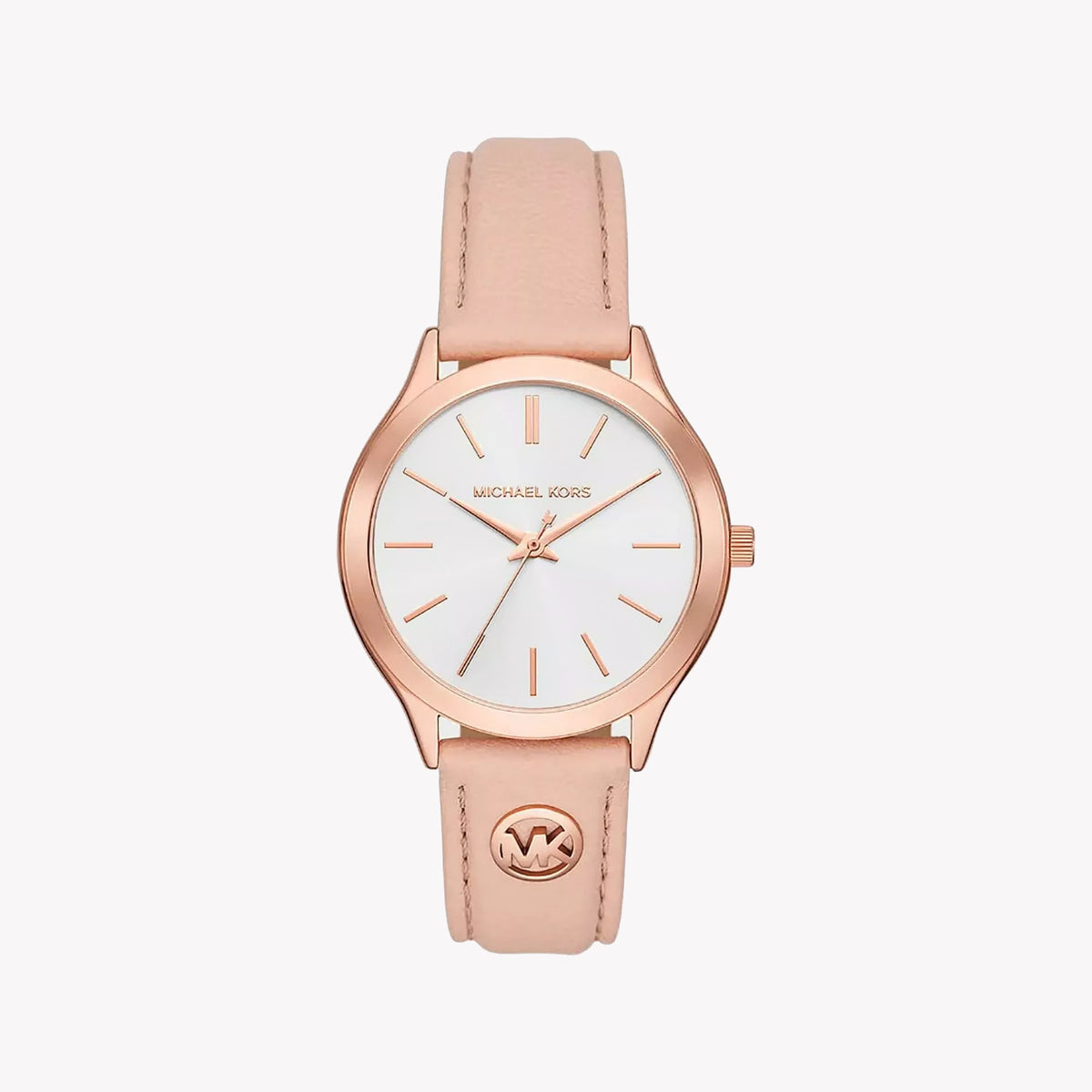 MICHAEL KORS MK7467 RADIANT CHARM - ELEGANT ROSE GOLD & PINK LEATHER WOMEN'S WATCH