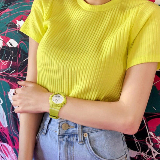 CASIO G-SHOCK GMA-B800-9ADR BOLD & BRIGHT - UNLEASH YOUR STYLE Women's Watch with vibrant yellow resin band and exceptional durability.-i-Watch-2