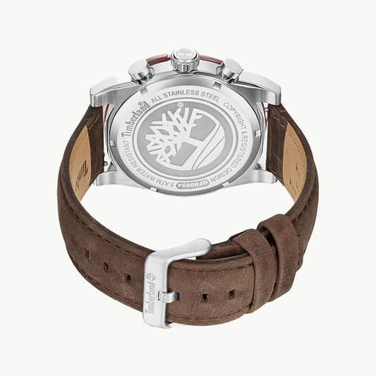 TIMBERLAND BOLD UTILITY - RUGGED ADVENTURE MEN'S WATCH with Brown Leather Band & Beige Dial-i-Watch-2