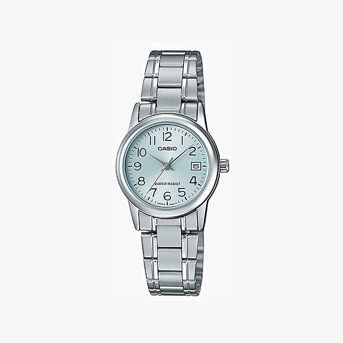 CASIO Women's Watch with Silver Brass Case and Silver Stainless Steel Band
