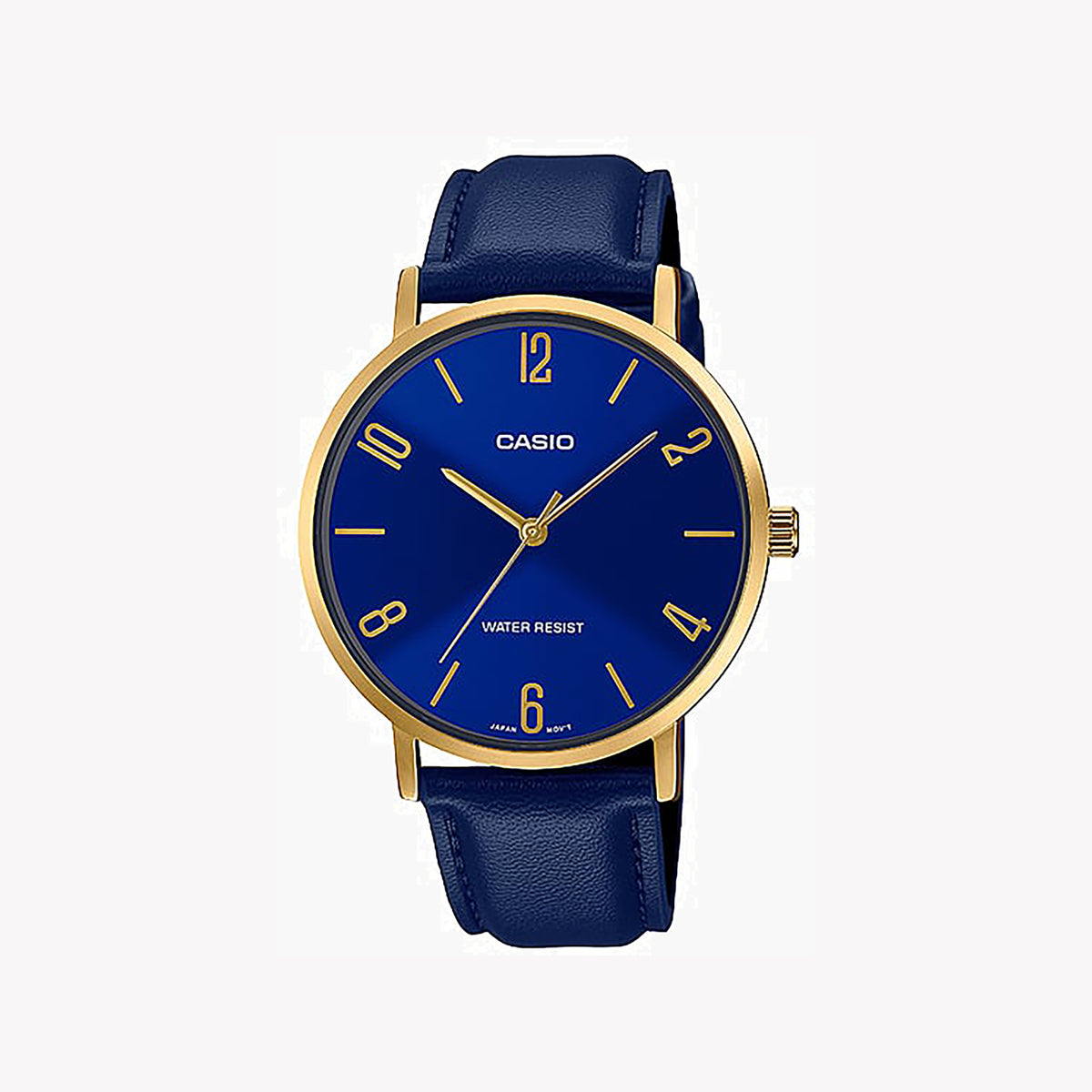 CASIO MTP-VT01GL-2B2 - ADVENTURE READY MEN'S WATCH WITH BLUE DIAL & GOLD ACCENTS