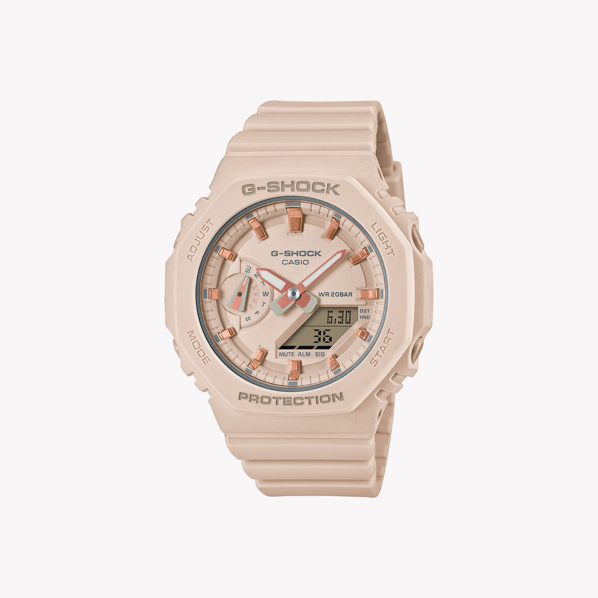 CASIO G-SHOCK GMA-S2100-4AER DYNAMIC BEIGE - SPORTY STYLE & RESILIENT FUNCTIONALITY Unisex Watch with durable resin band and precise timekeeping