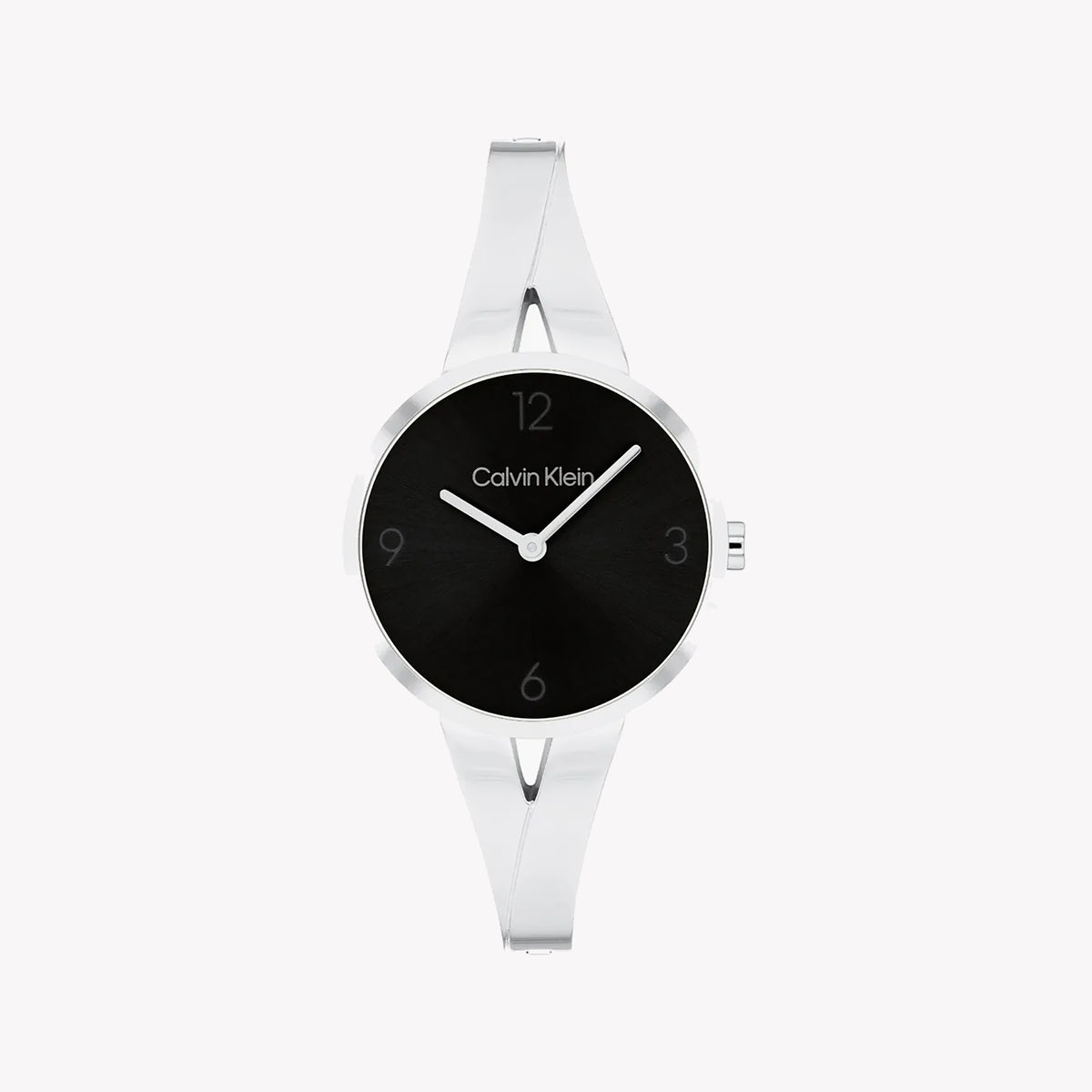 CK CALVIN KLEIN NEW COLLECTION - ELEGANT SILVER & BLACK TIMEPIECE FOR WOMEN