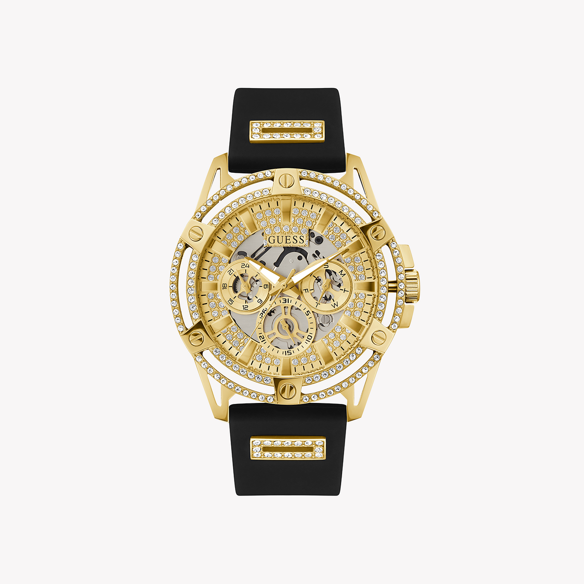 GUESS GW0537G2 BOLD ELEGANCE - MEN'S GOLD STAINLESS STEEL TIMEPIECE WITH CHAMPAGNE DIAL
